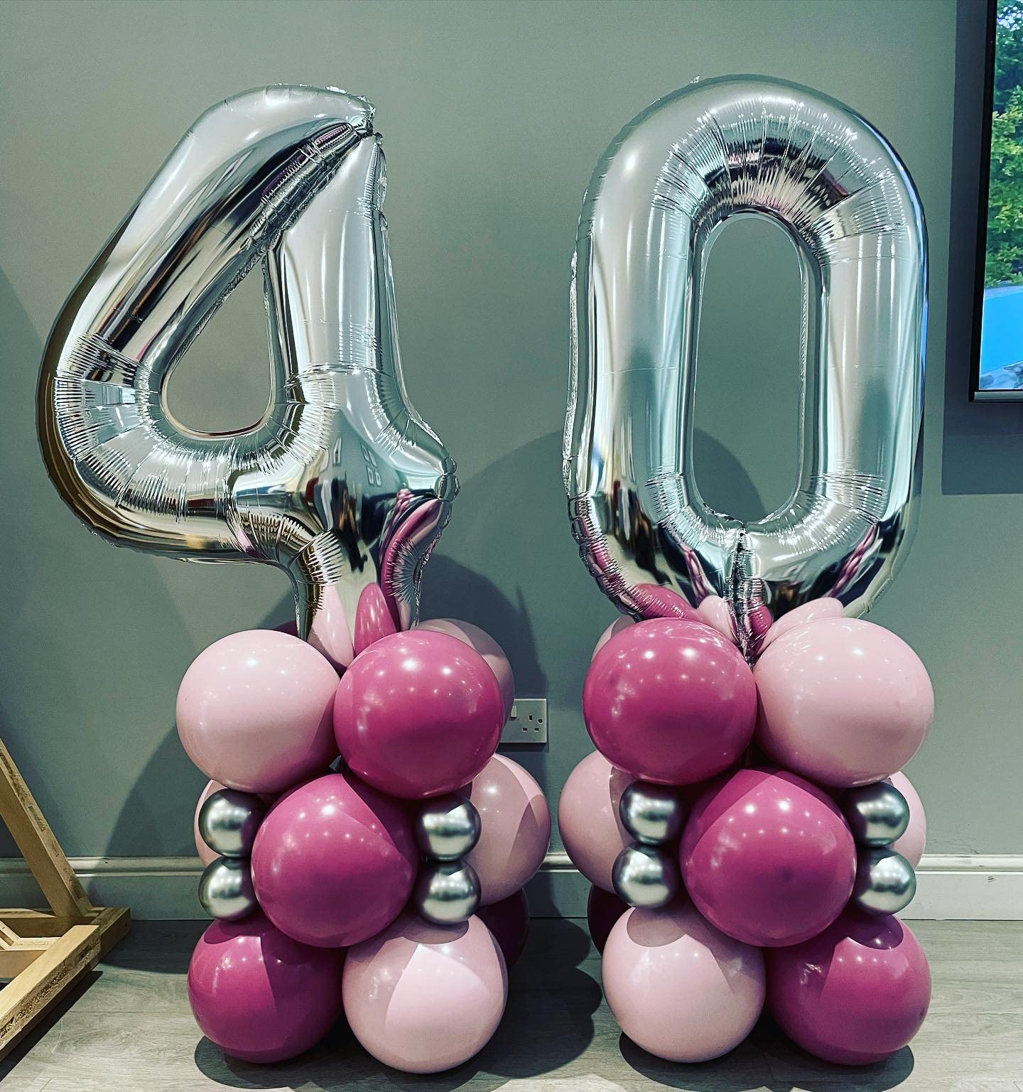 Amazon | 40インチ シルバー 40 数字 風船 巨大 40 フォイル マイラー